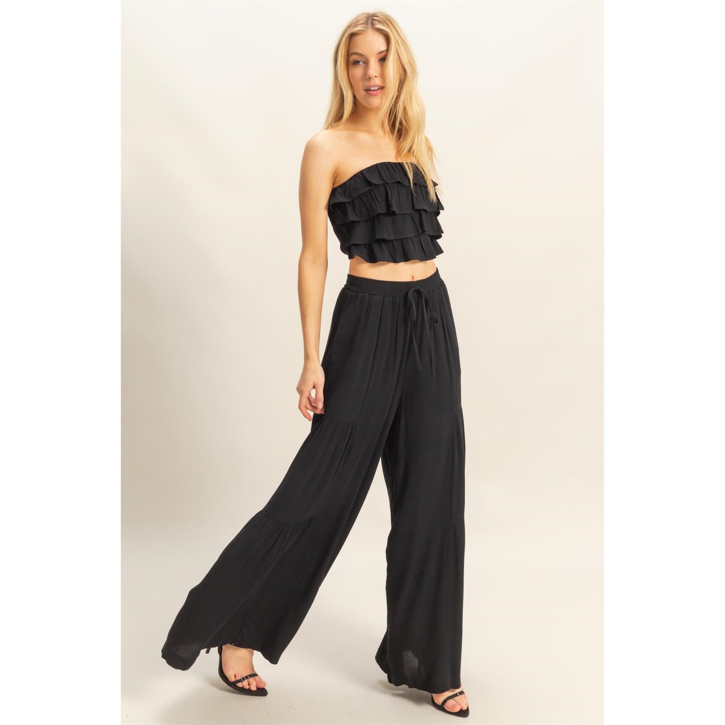 RUFFLE TOP & PANT SET
