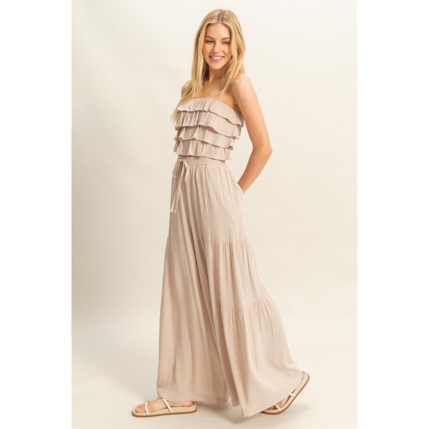 RUFFLE TOP & PANT SET