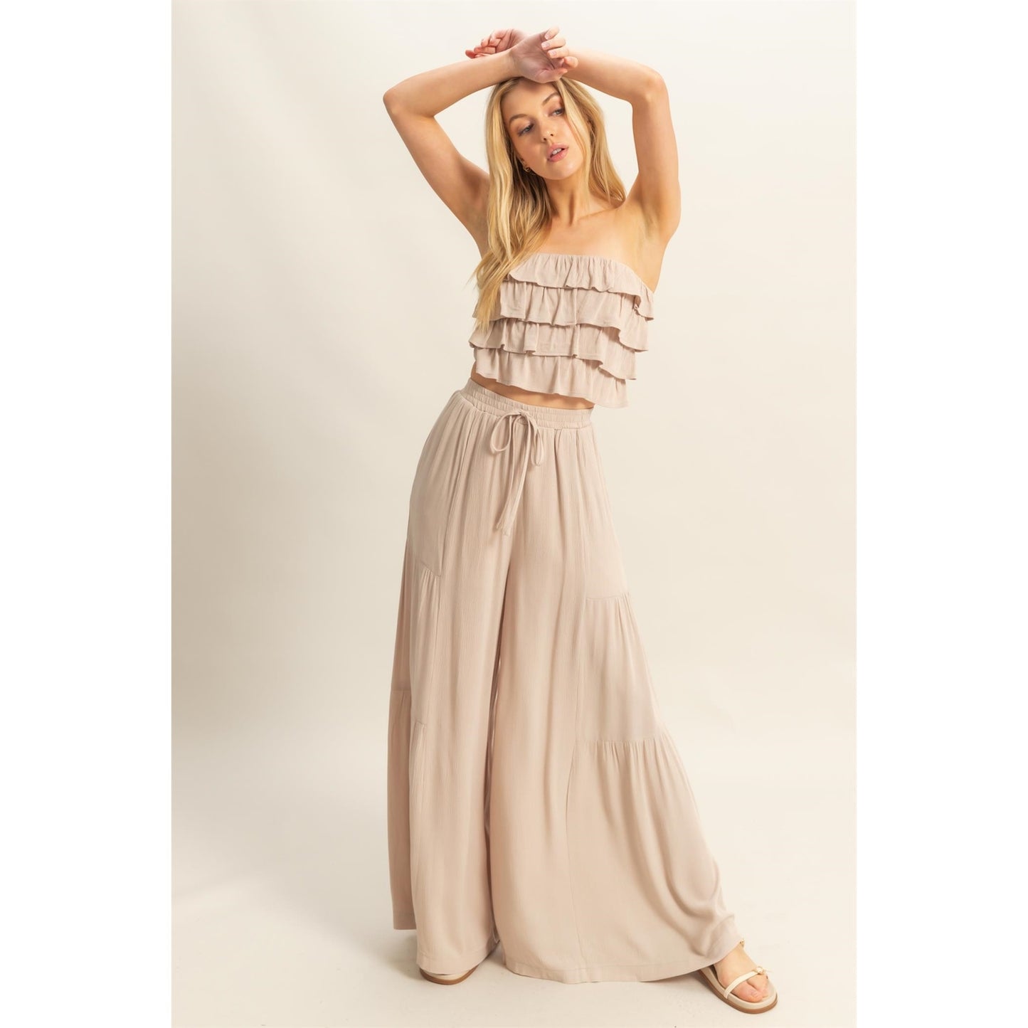 RUFFLE TOP & PANT SET