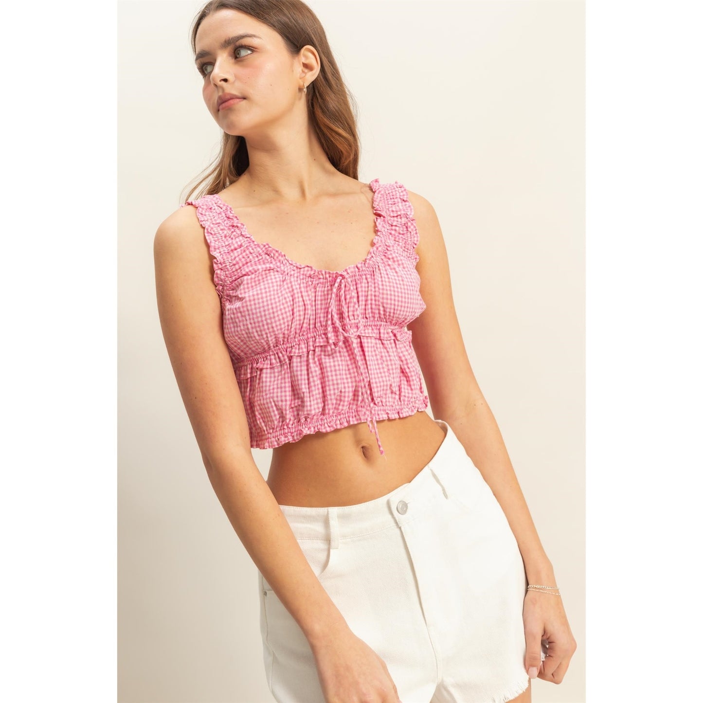 GINGHAM CROP TOP