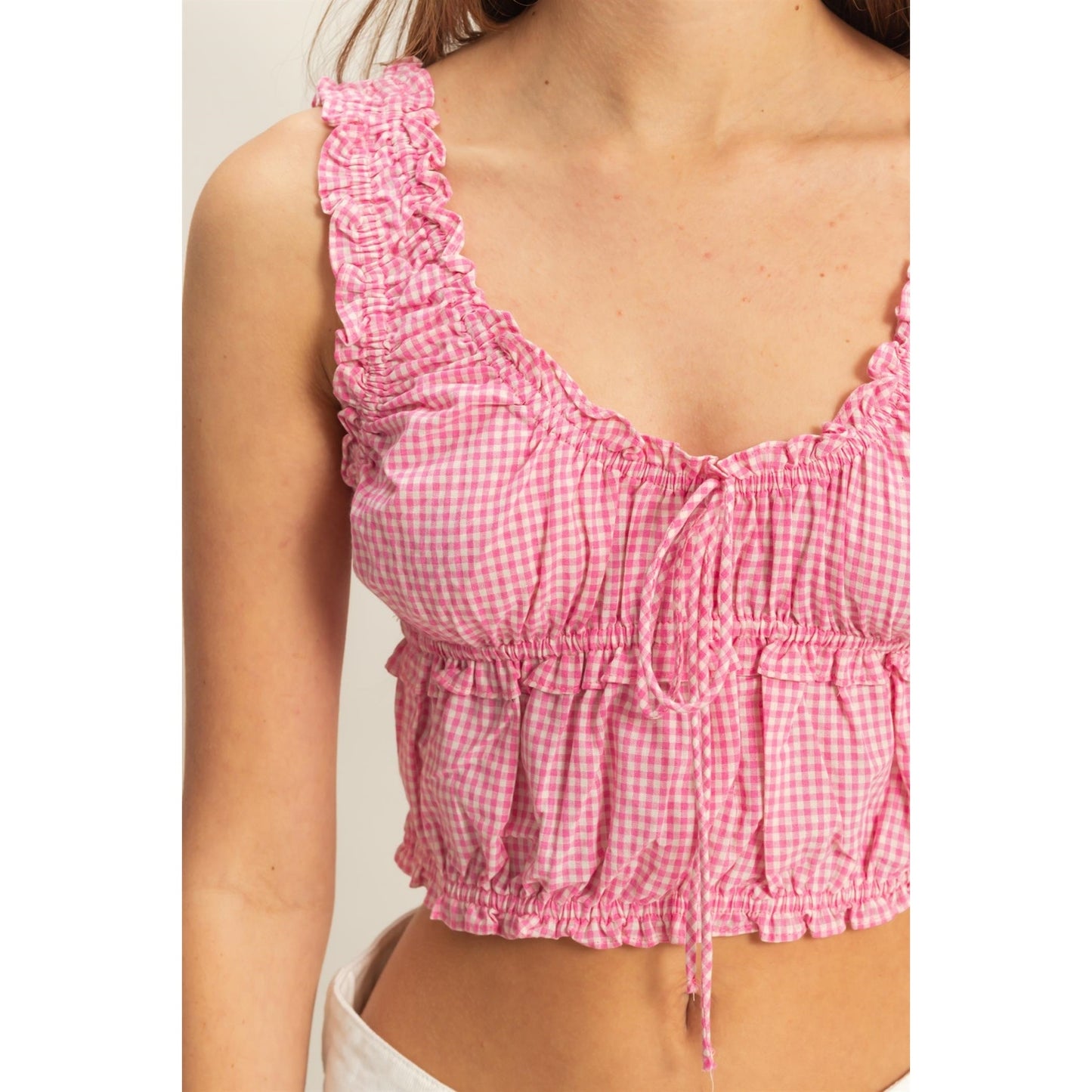 GINGHAM CROP TOP