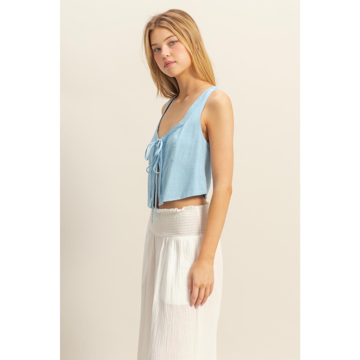 TIE FRONT TANK TOP