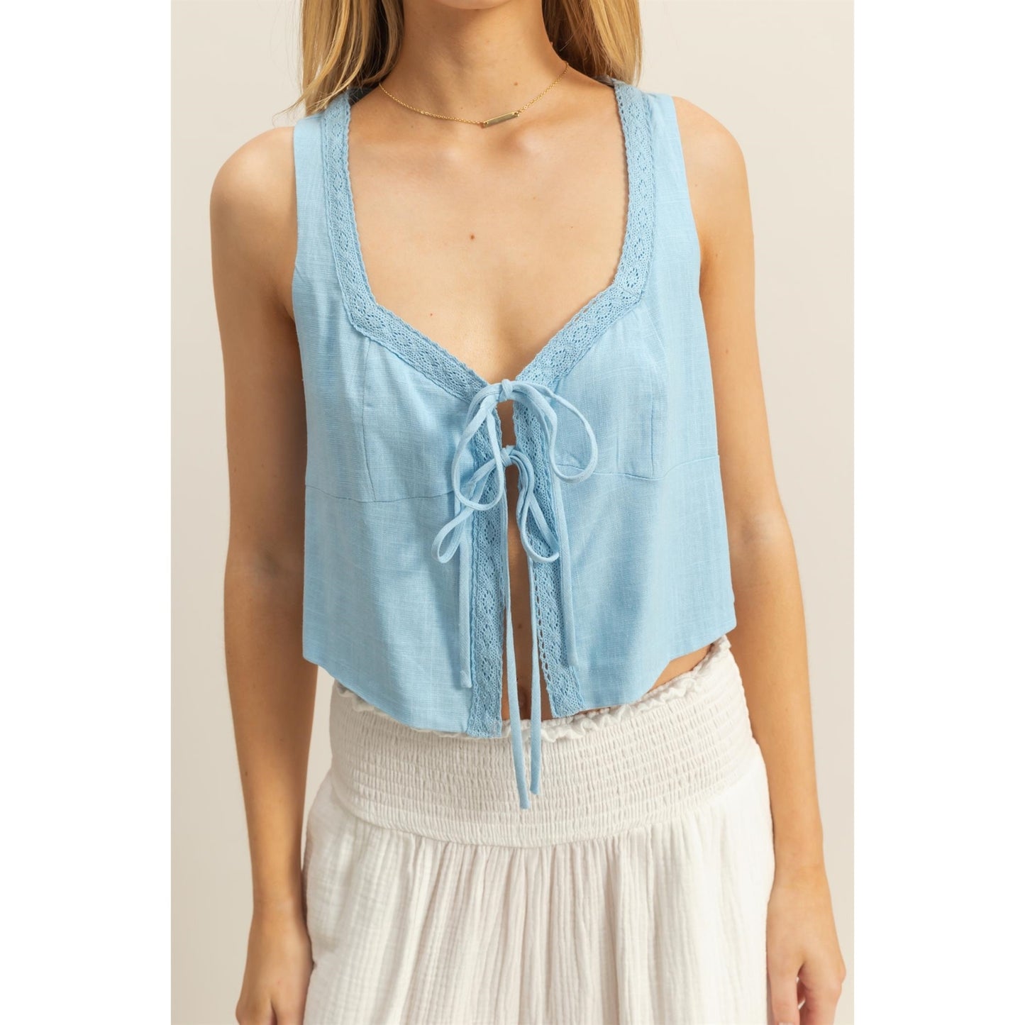 TIE FRONT TANK TOP