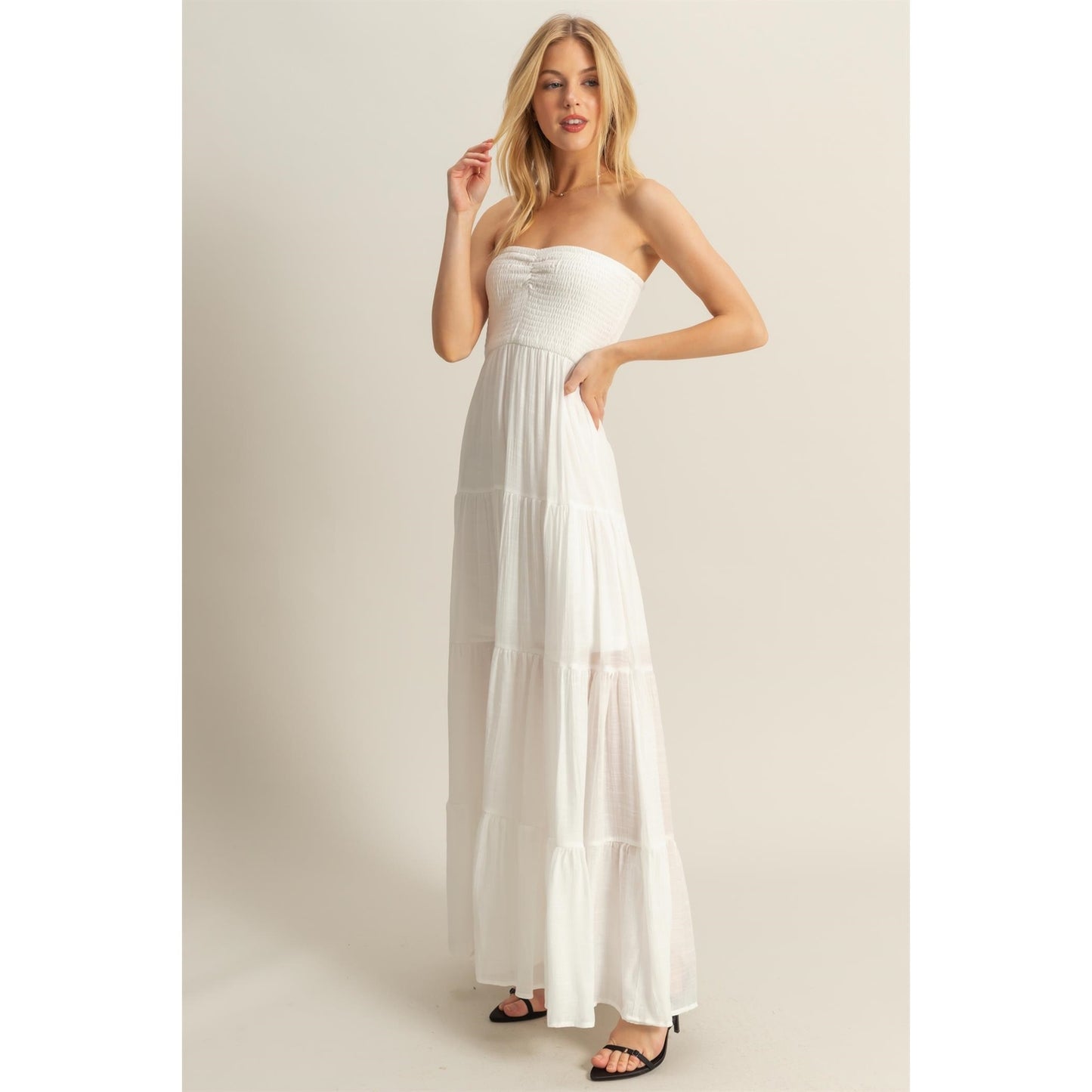 STRAPLESS MAXI DRESS