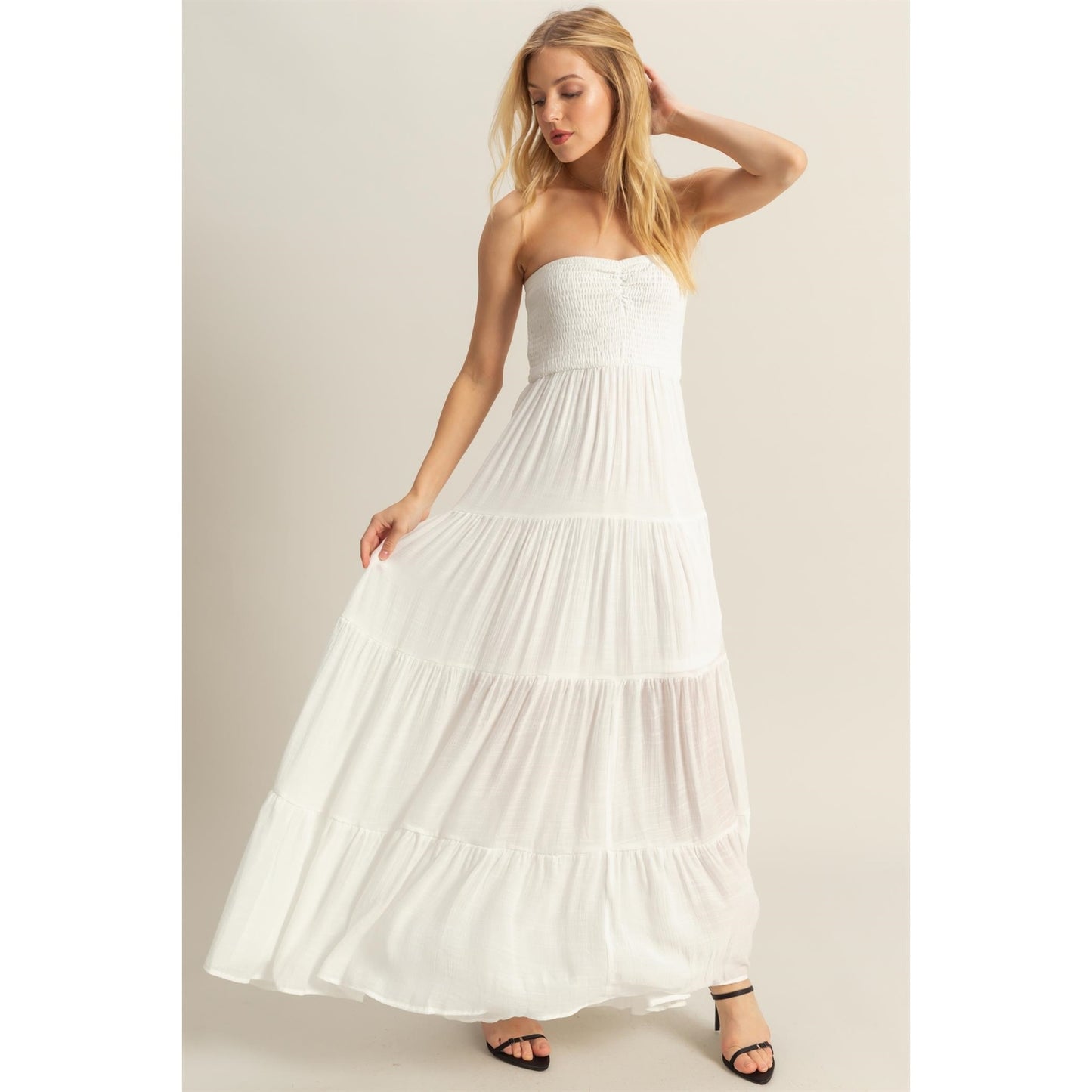 STRAPLESS MAXI DRESS