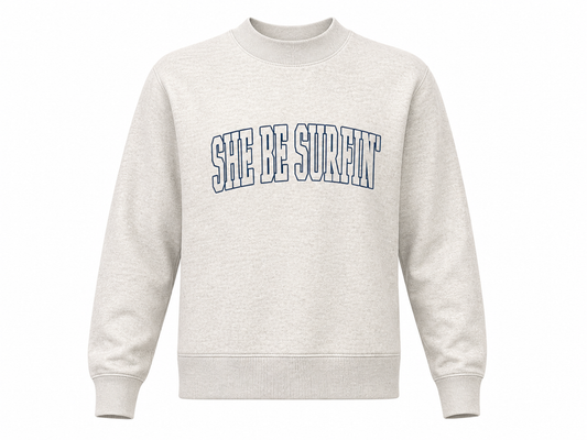 SHE BE SURFIN' MOCK NECK